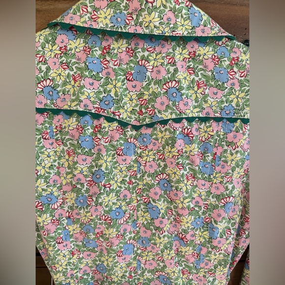 Anthropologie Floral Double-Breasted Trench Coat - Picture 6 of 7